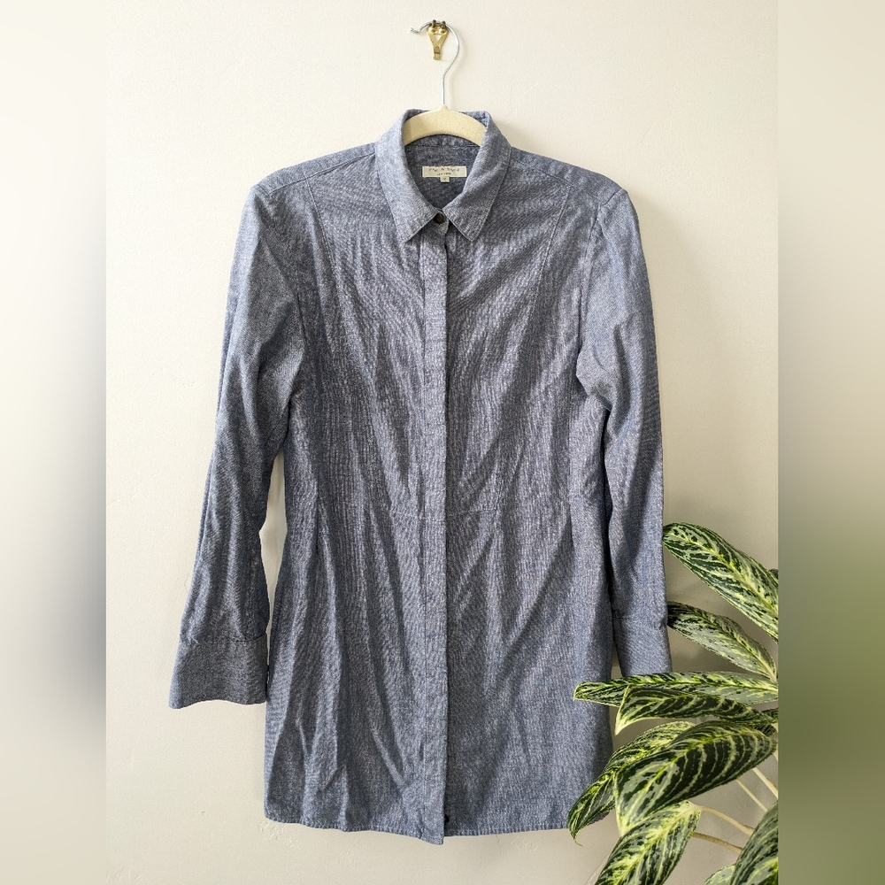 Rag & Bone Blue Casual Button Down Shirt Dress